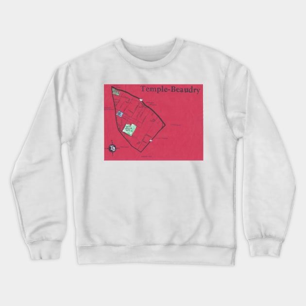 Temple-Beaudry Crewneck Sweatshirt by PendersleighAndSonsCartography